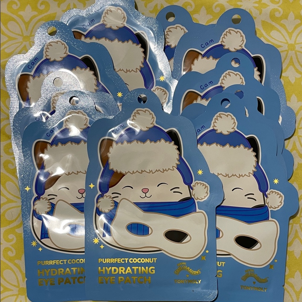 TONYMOLY 10X Purrfect Coconut Eye Patch Masks Bundle Squishmallow Collab NIP